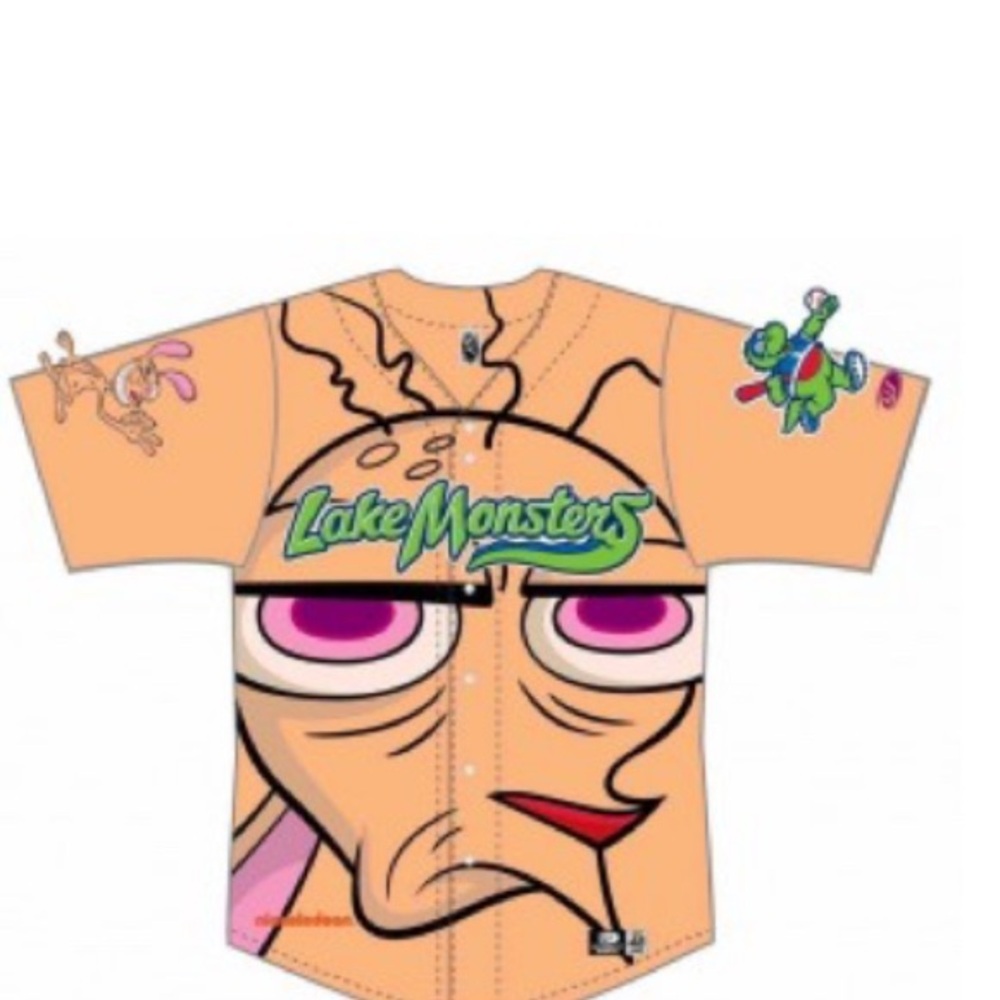 Authentic Vermont Lake Monster x Ren & Stimpy Jersey #90’s #Nickelodeon